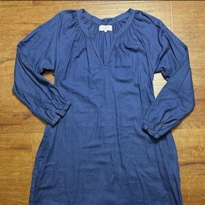 Xirena Dress XL Blue Flax Cotton